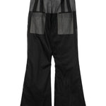 Pantaloni a vita alta Dirt Bolan in nero - unisex 