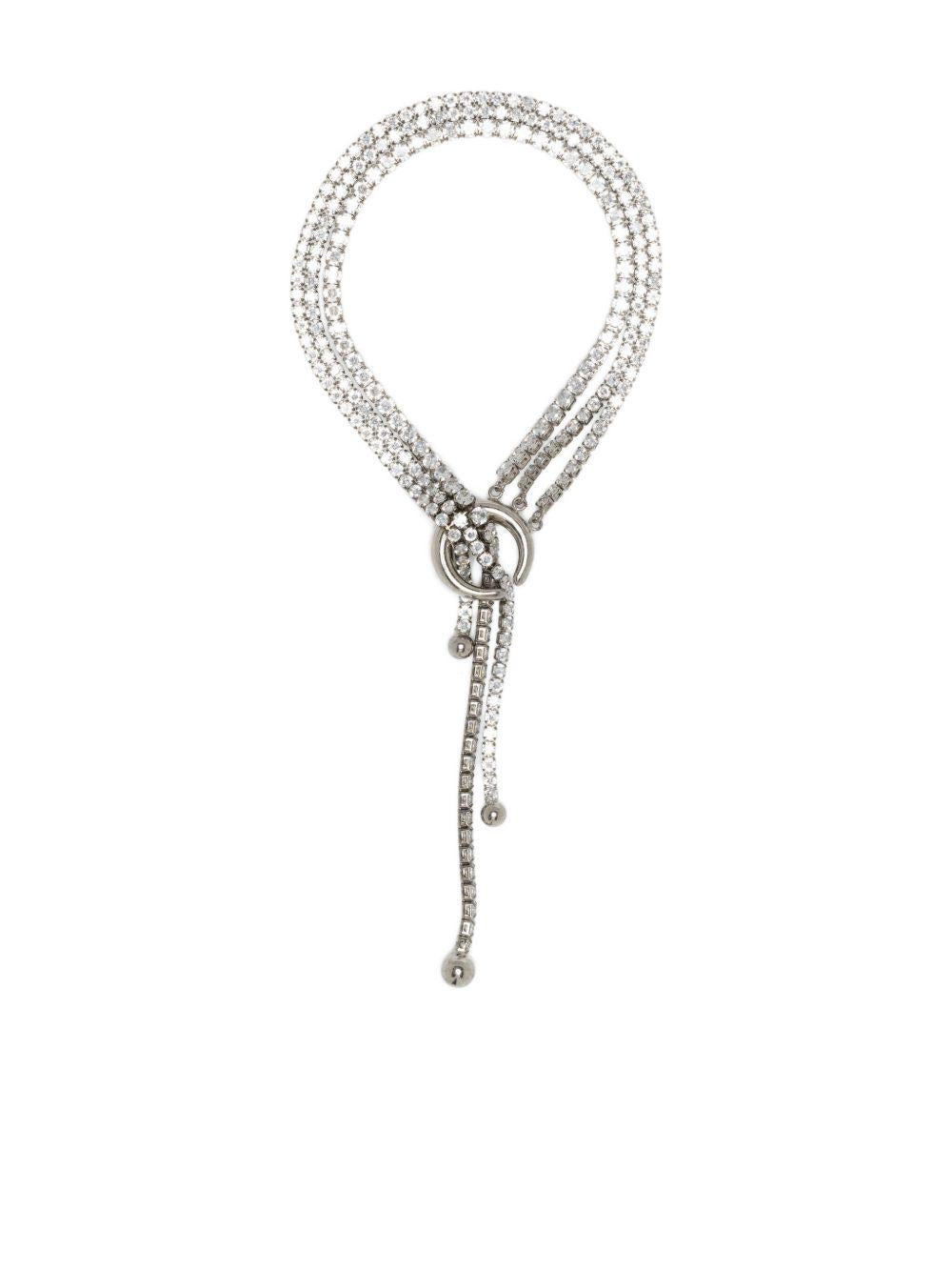 Ear cuff in argento con cristalli in argento 