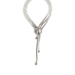 Ear cuff in argento con cristalli in argento 