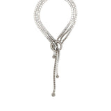 Ear cuff in argento con cristalli in argento 