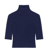 Top con logo in blu Courrèges - donna 