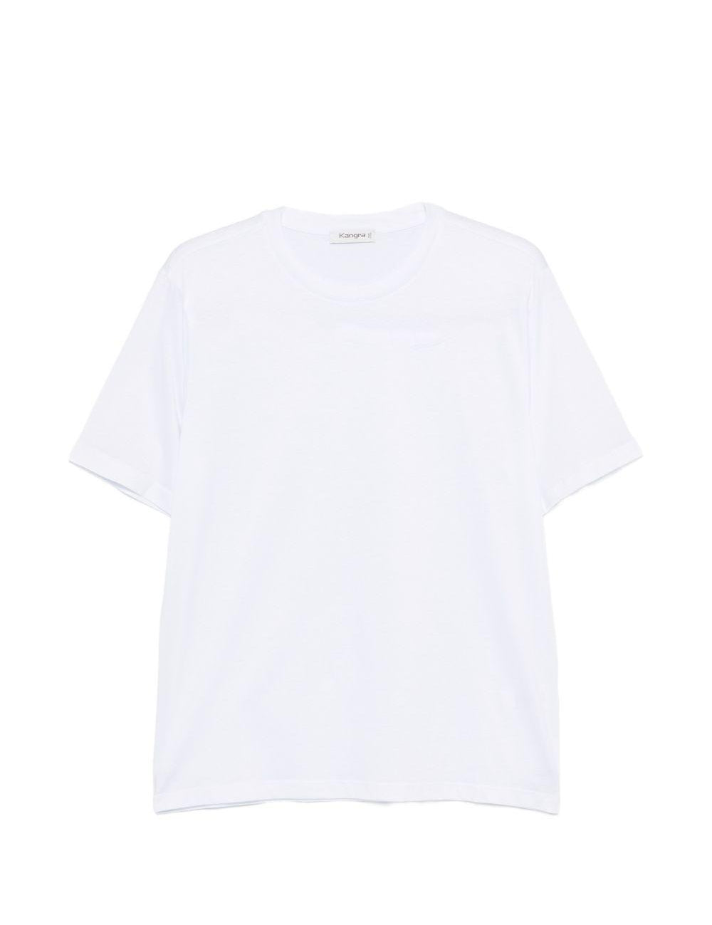 T-shirt girocollo in bianco Kangra - uomo 