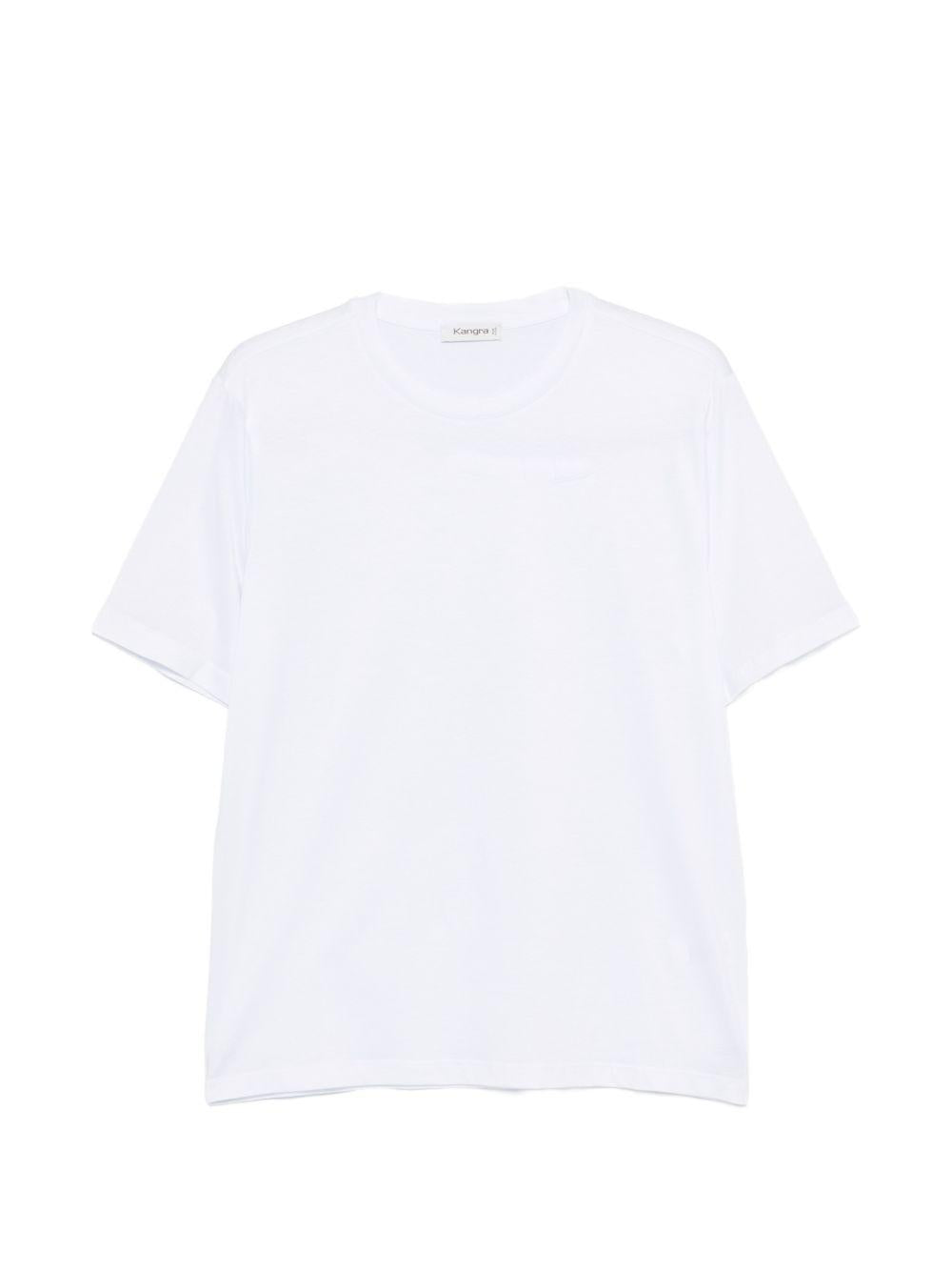 T-shirt girocollo in bianco Kangra - uomo 