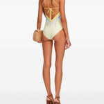 Costume da bagno con stampa floreale  in giallo Self-portrait - donna 