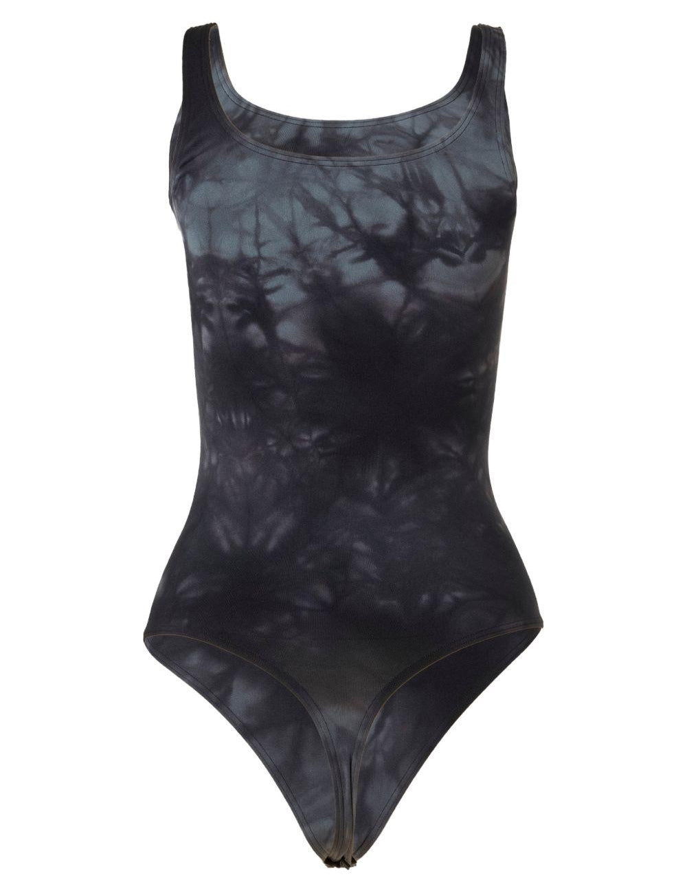 Body con fantasia tie dye in nero Wolford - donna 
