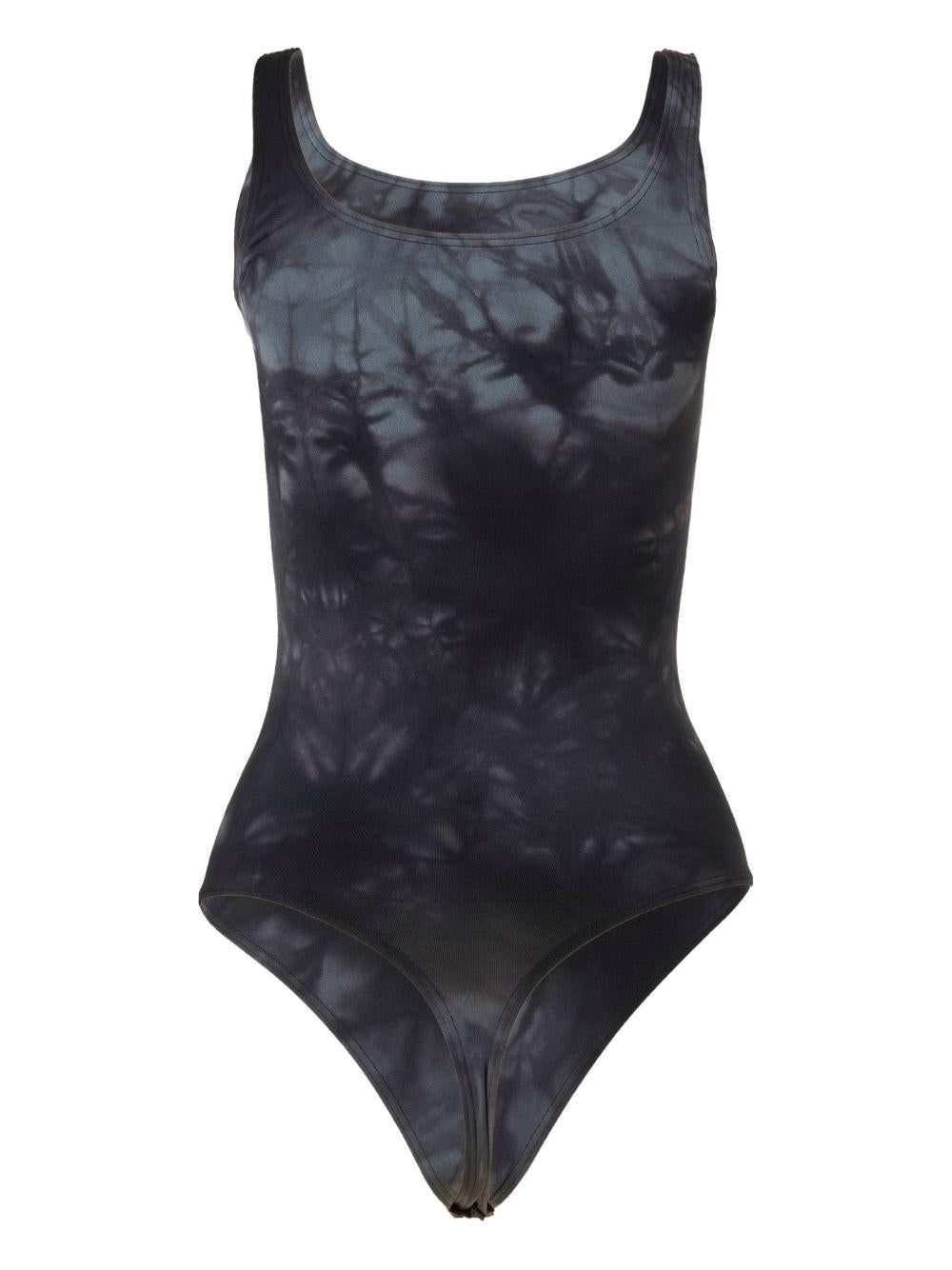 Body con fantasia tie dye in nero Wolford - donna 