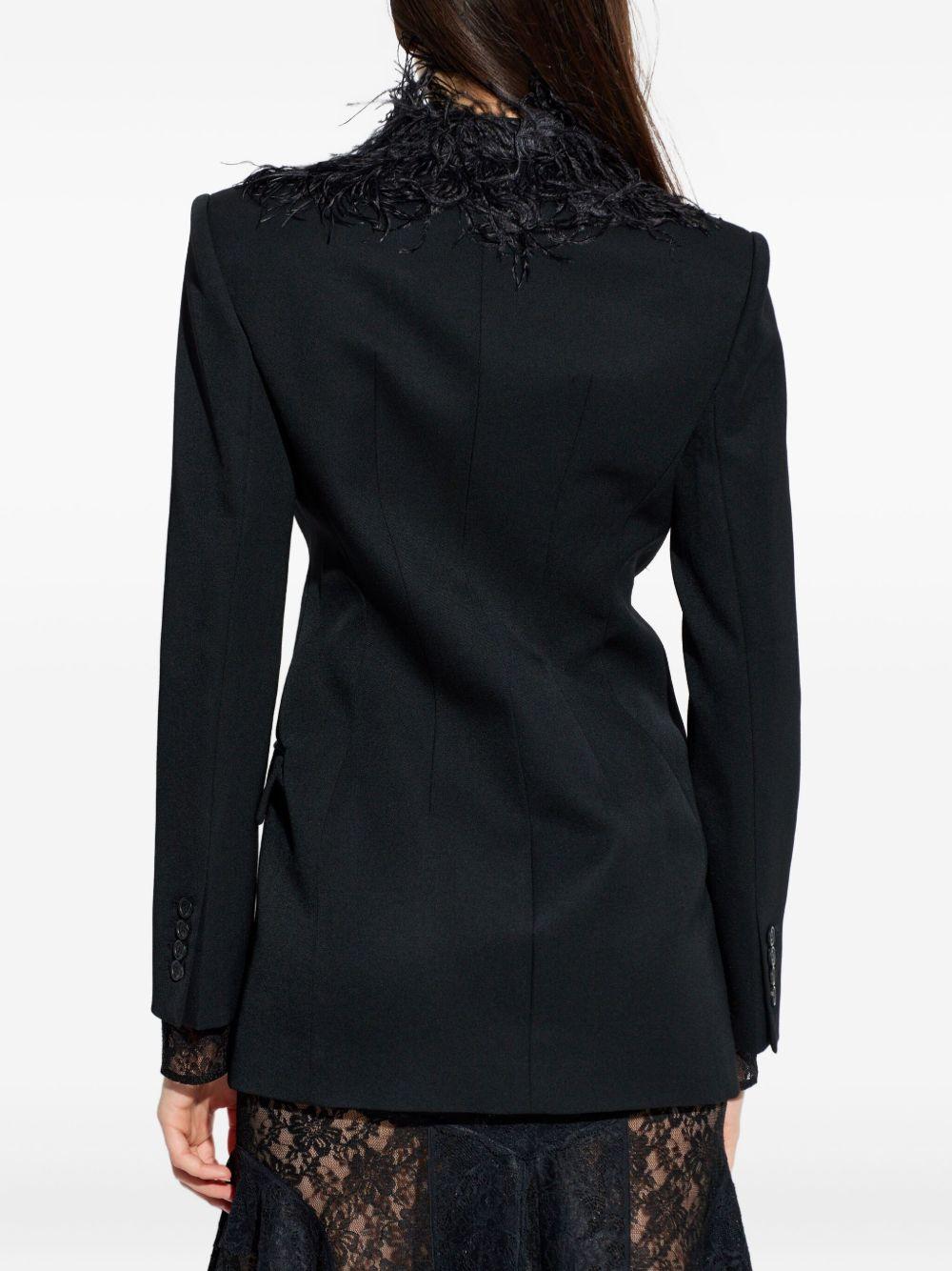 Giacca con piume in nero The attico - donna 
