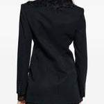 Giacca con piume in nero The attico - donna 