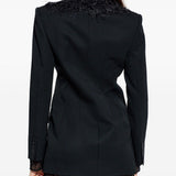 Giacca con piume in nero The attico - donna 