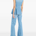 Top svasato in denim Rotate - donna 