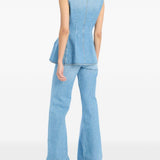 Top svasato in denim Rotate - donna 