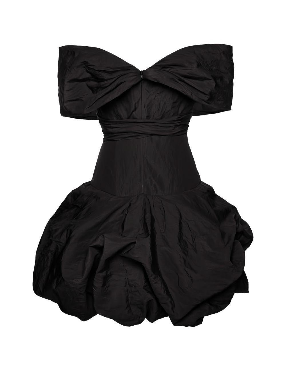 Abito con spalle scoperte con dettaglo a fiore  in nero Magda butrym - donna 