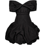 Abito con spalle scoperte con dettaglo a fiore  in nero Magda butrym - donna 