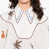 Blusa Mina con stampa in bianco Alemais - donna 
