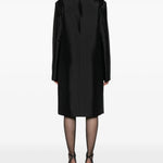 Cappotto senza colleto in seta in nero Toteme - donna 