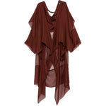 Cappa semi-trasparente a maniche ampie in marrone Alberta ferretti - donna 