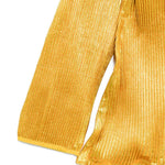 Top plisettato a maniche lunghe in oro Melitta baumeister - donna 