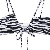 Bikini zebra in nero e bianco the attico - donna 