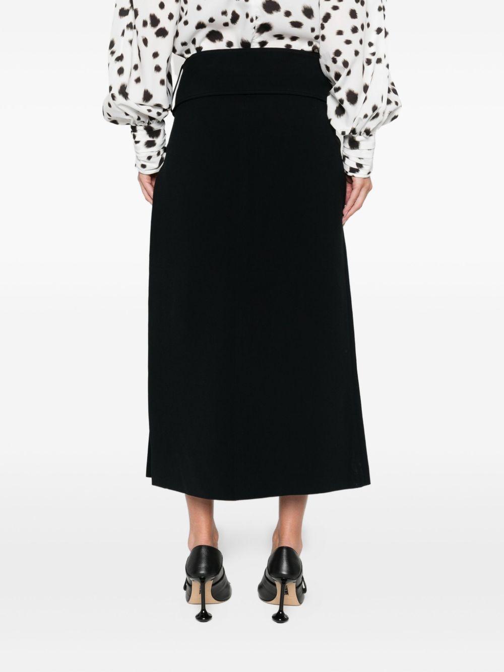 Gonna midi con fibbia in nero Rowen rose - donna 