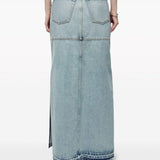 Gonna denim in blu - donna 