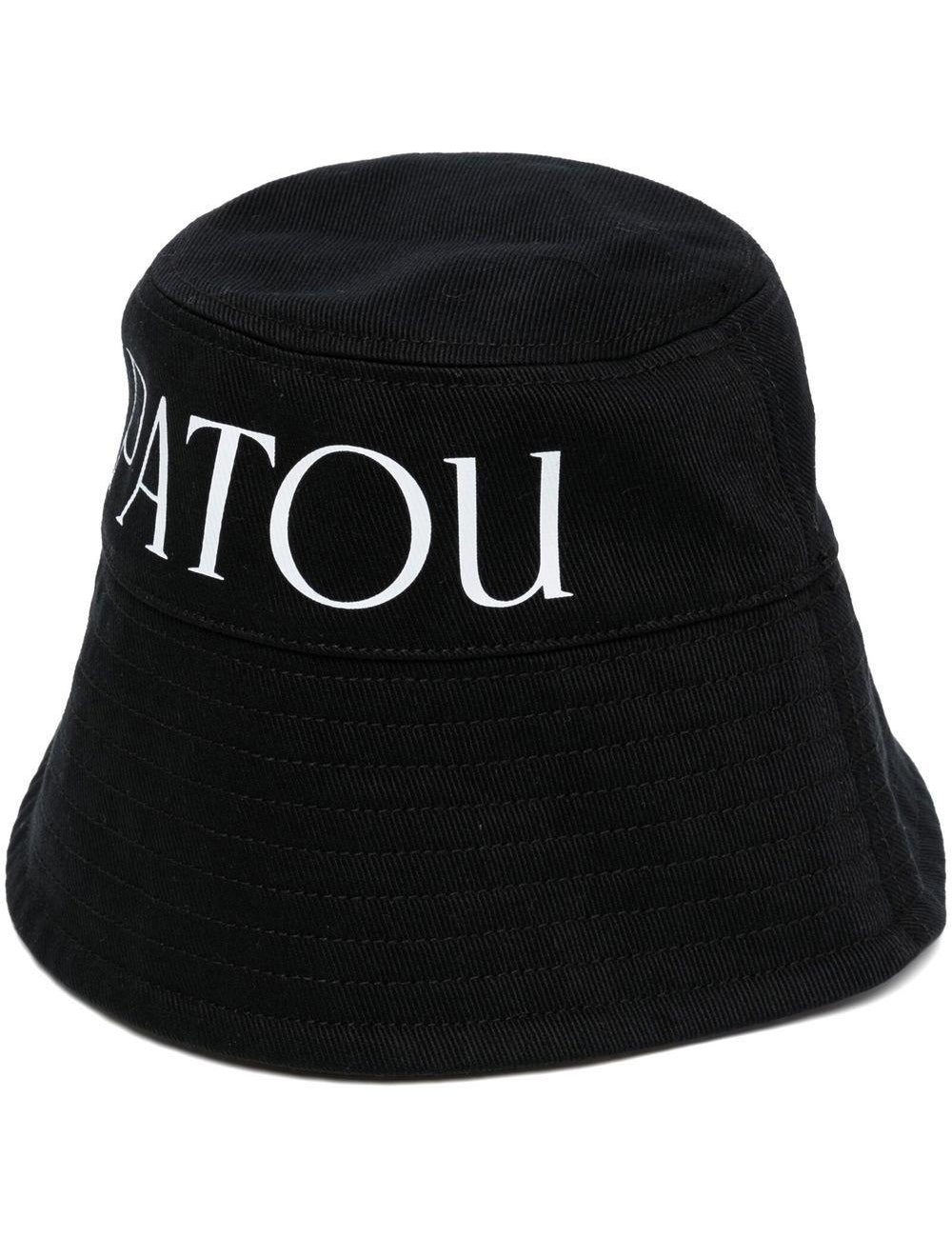 Cappello bucket con stampa in nero - donna 