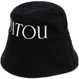 Cappello bucket con stampa in nero - donna 