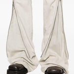 Jeans con zip laterale in avorio Rick owens drkshdw - uomo 