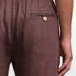 Pantaloni Oscar in marrone Frescobol carioca - uomo 