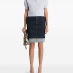 Top in maglia leni in celeste Khaite - donna 