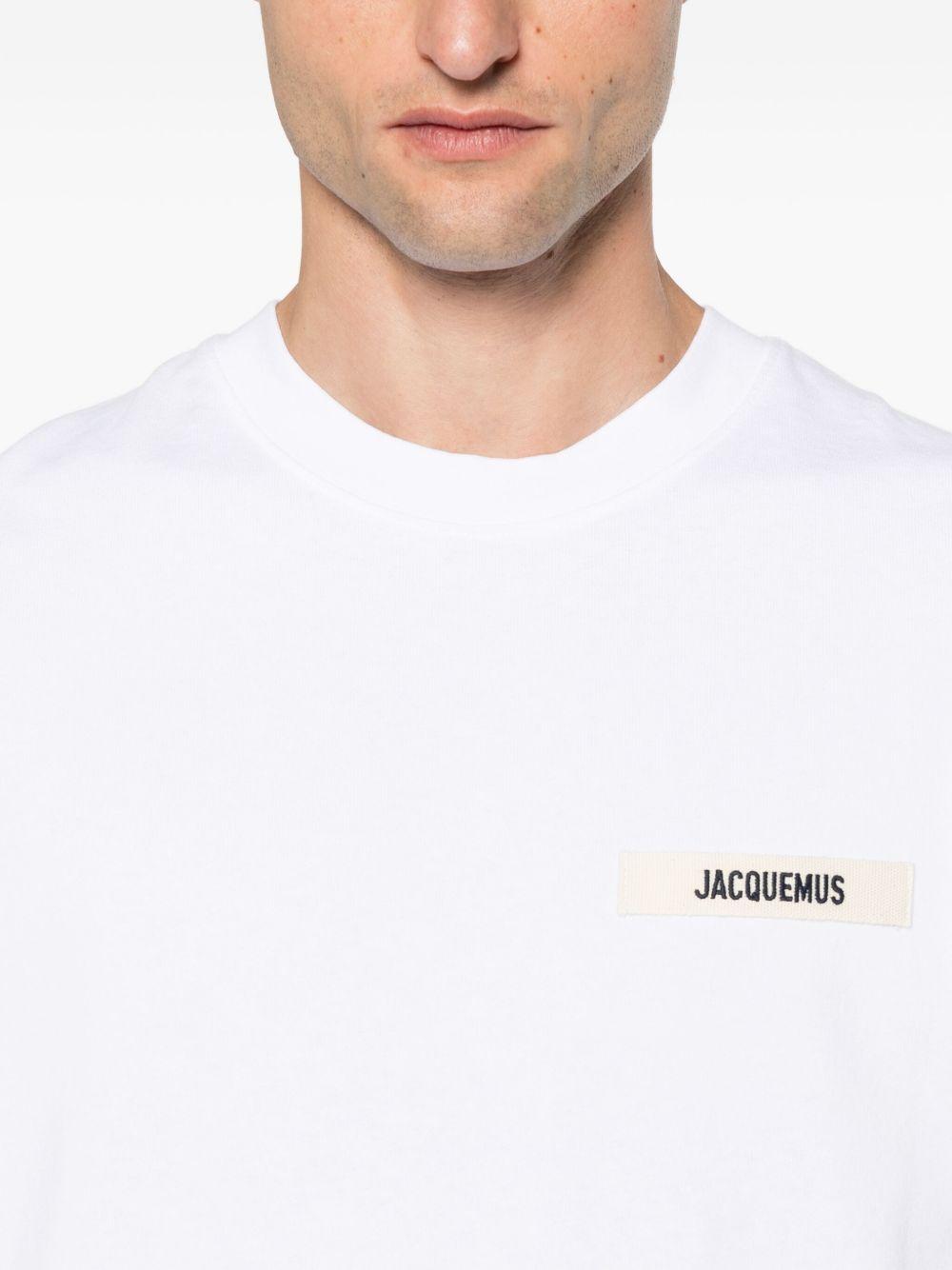 T-shirt Le T-shirt Gros Grain in bianco Jacquemus - Unisex 