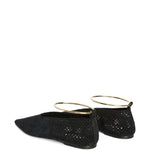Ballerina in camoscio traforato in nero Jil sander - donna 