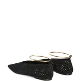 Ballerina in camoscio traforato in nero Jil sander - donna 