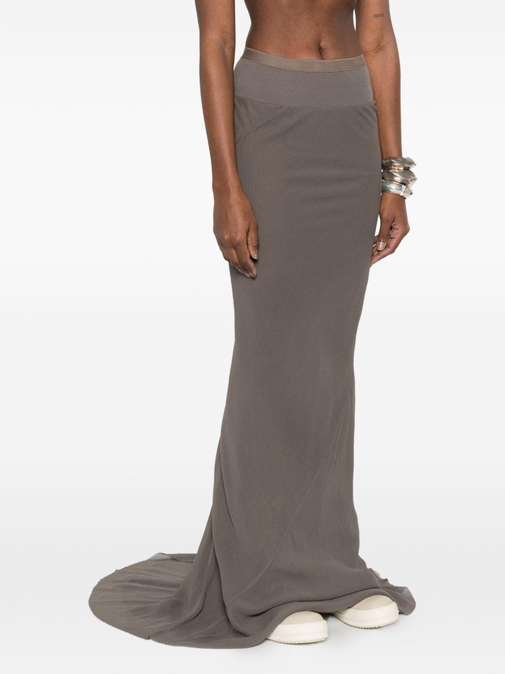 Gonna maxi coda in grigio Rick owens - donna 