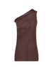 Top monospalla in marrone Rick Owens - donna