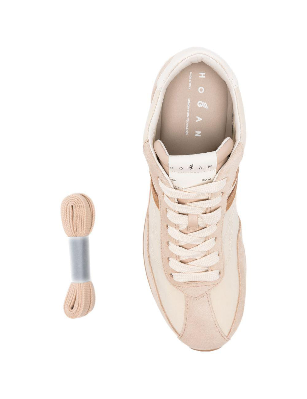Sneakers con logo in beige Hogan - donna 