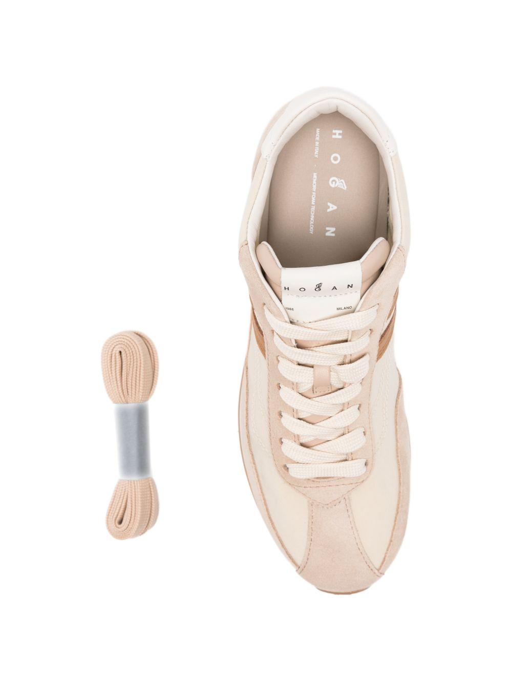 Sneakers con logo in beige Hogan - donna 