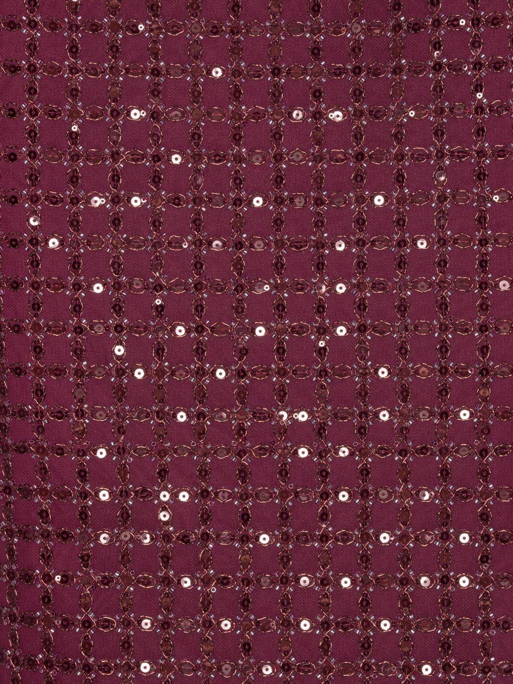 Abito lungo con paillettes in bordeaux 