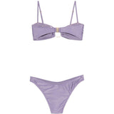 Bikini con bordi in bambù Indra in lilla 