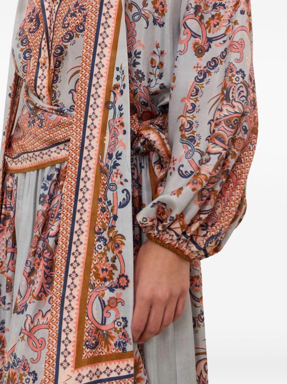 Blusa con stampa paisley aster multicolore 