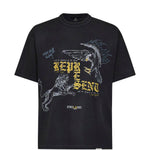 T-shirt in cotone con stampa grafica enemy  in nero Represent - uomo 