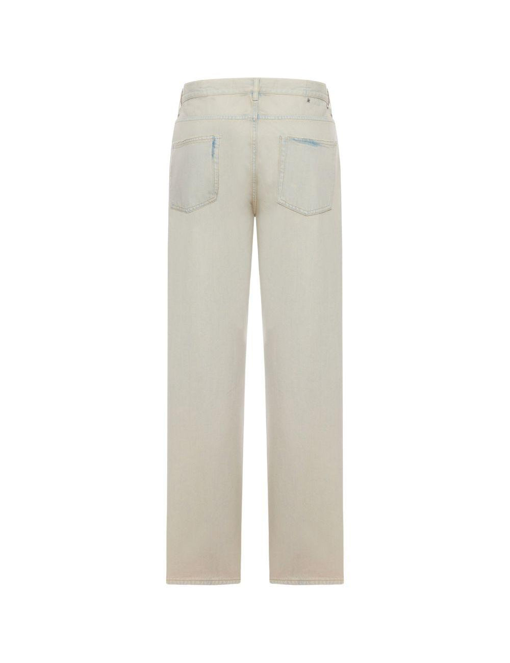 Jeans dritti in beige Golden goose - uomo 