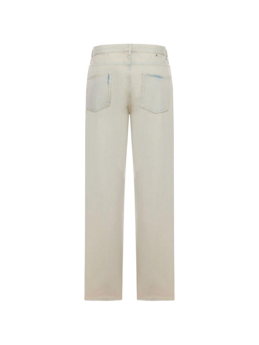 Jeans dritti in beige Golden goose - uomo 
