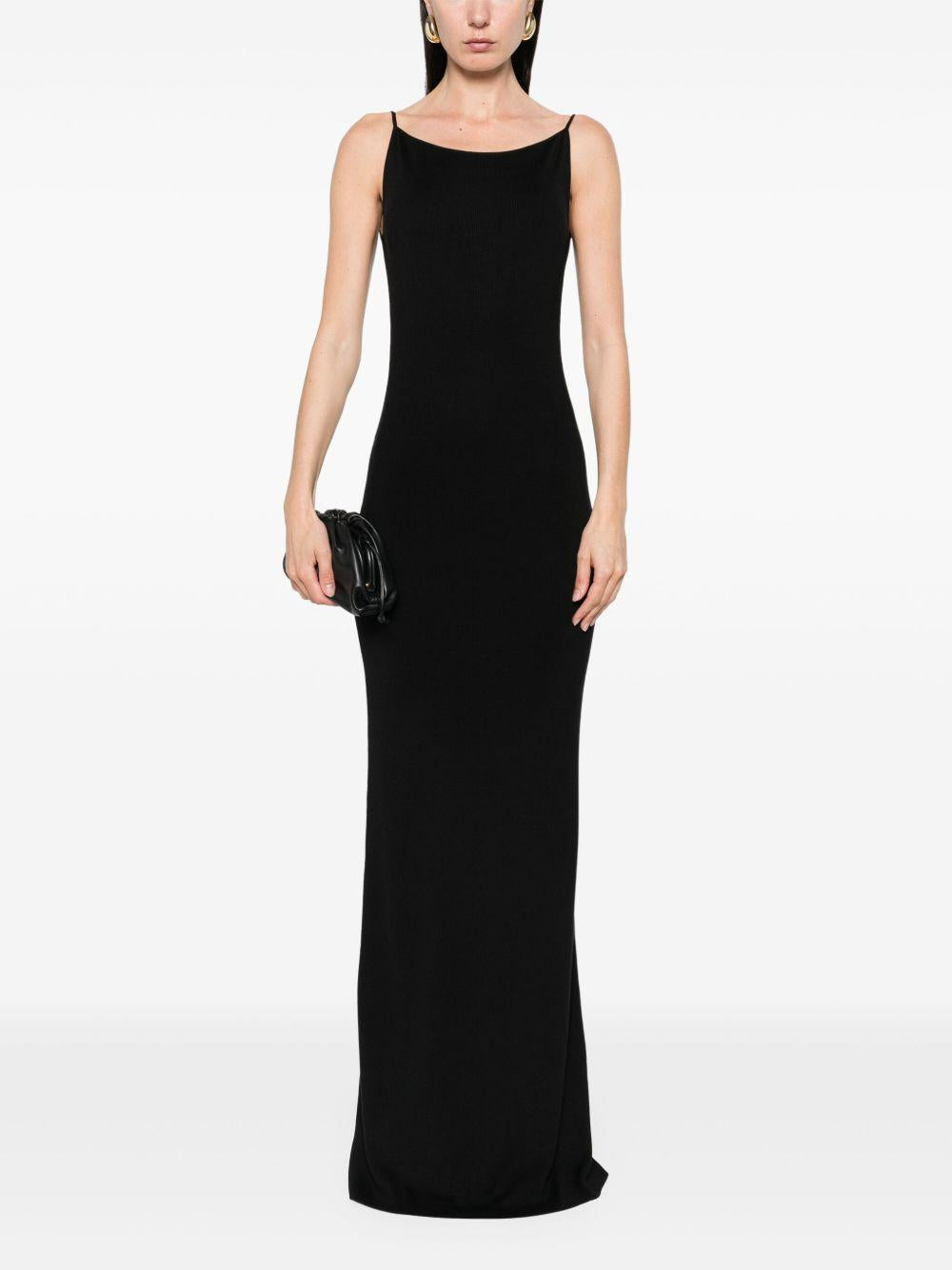Abito lungo Lyr in maglia in nero Aya Muse - donna 