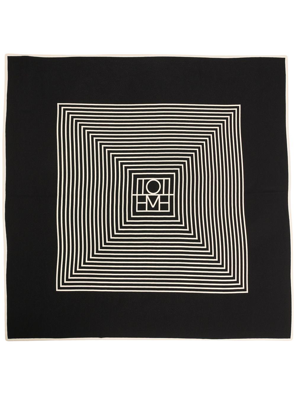 Foulard con stampa in nero toteme - donna 