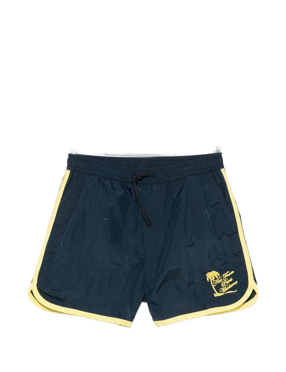 Pantaloncini ricamati in blu Drole de monsieur - uomo 