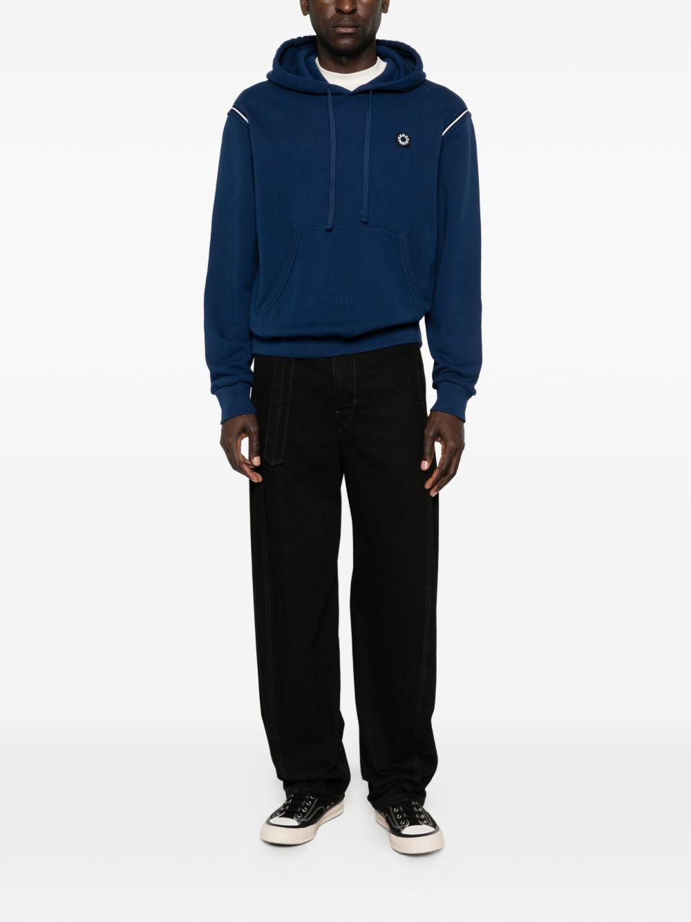 Felpa con cappuccio e logo in blu Kenzo - uomo 