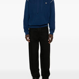 Felpa con cappuccio e logo in blu Kenzo - uomo 