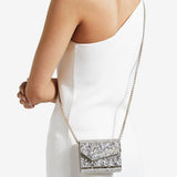 Borsa Candy con paillettes in champagne Jimmy choo - donna 