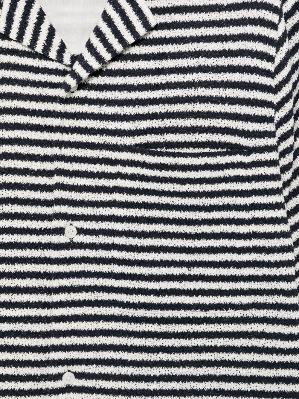 Camicia a maniche corte a righe in blu Simkhai - uomo 