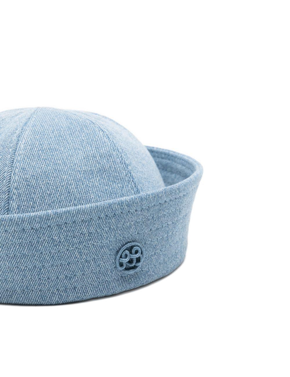Cappello da marinaio in denim con logo RB ricamato in blu Ruslan baginskiy - donna 